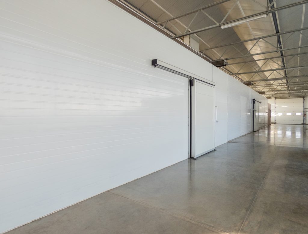 warehouse freezer in the factory