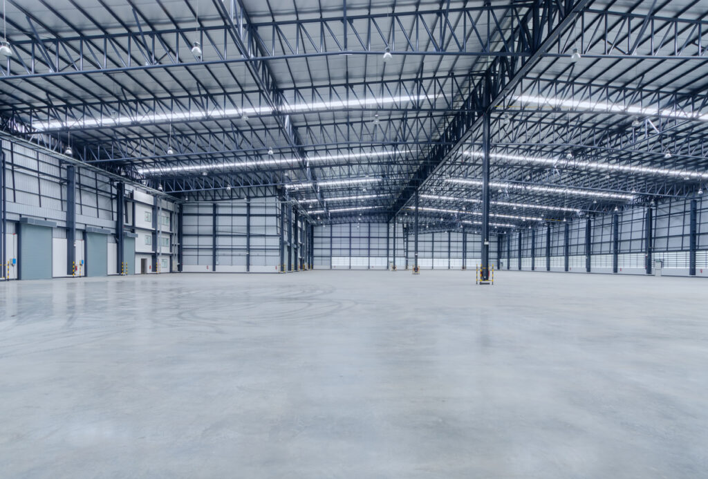 Empty warehouse interior