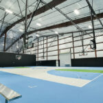 Dublin-Laurens County Recreational Building, interior mezzanine shot showing basketball courts