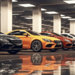 Inside large garage with nice cars parked within