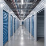 Self storage facility with climate controlled storage units