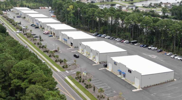 rick vines small bay industrial drone shot of 8 buildings
